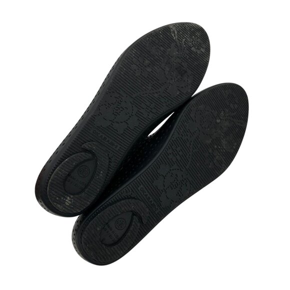 Okabashi Womens Perforated Black Slip-On Ballet Flats SZ US 9 EU 39 Waterprooft - Picture 6 of 12